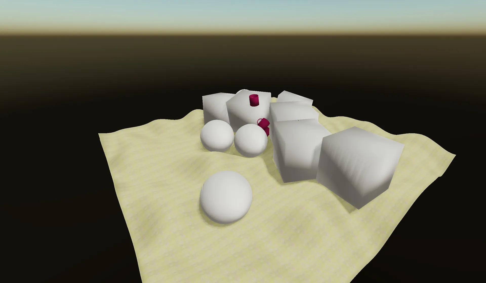 Syngine with Cubes and spheres.