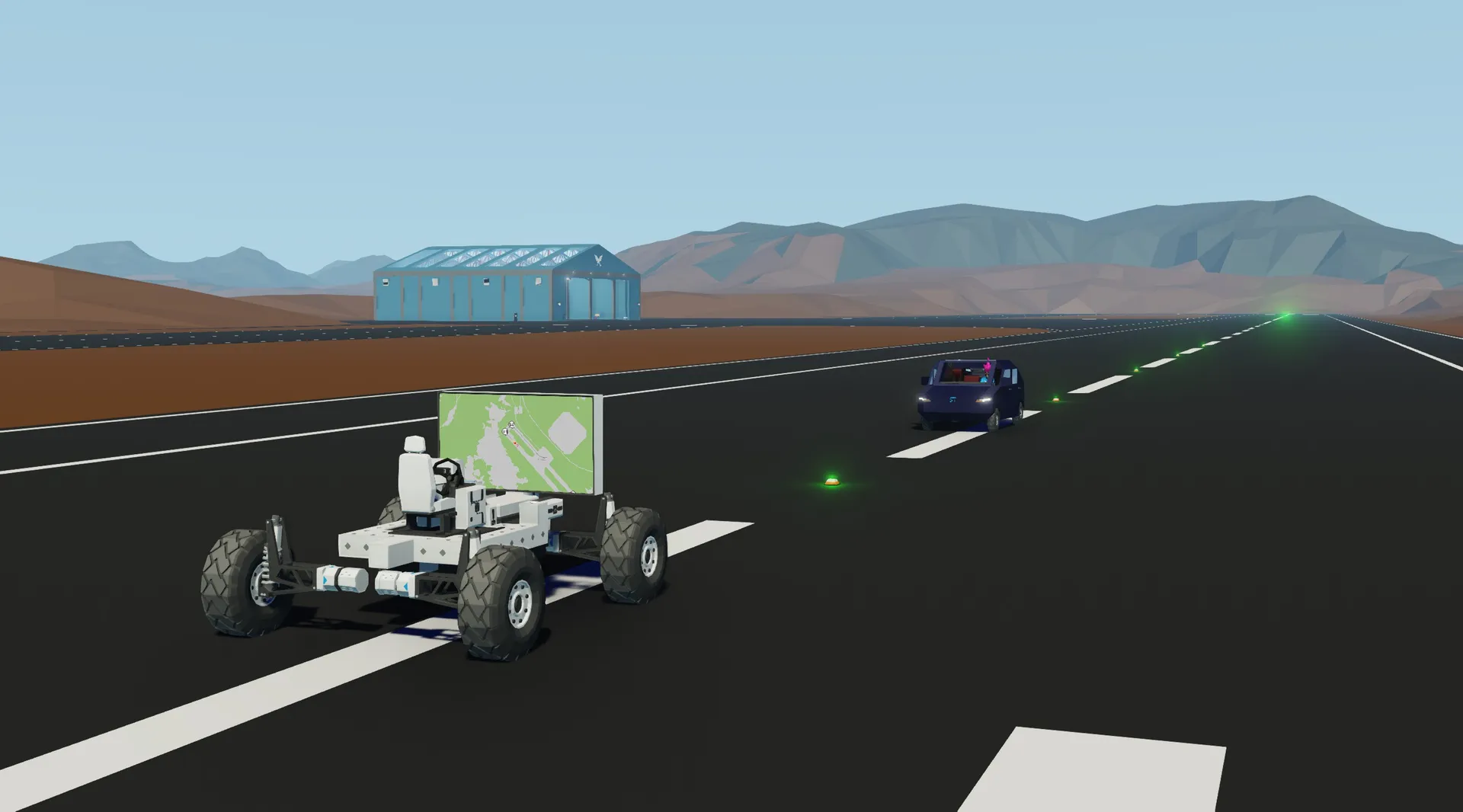 Automatic Emergency Braking in action, stopping the car before an impact.