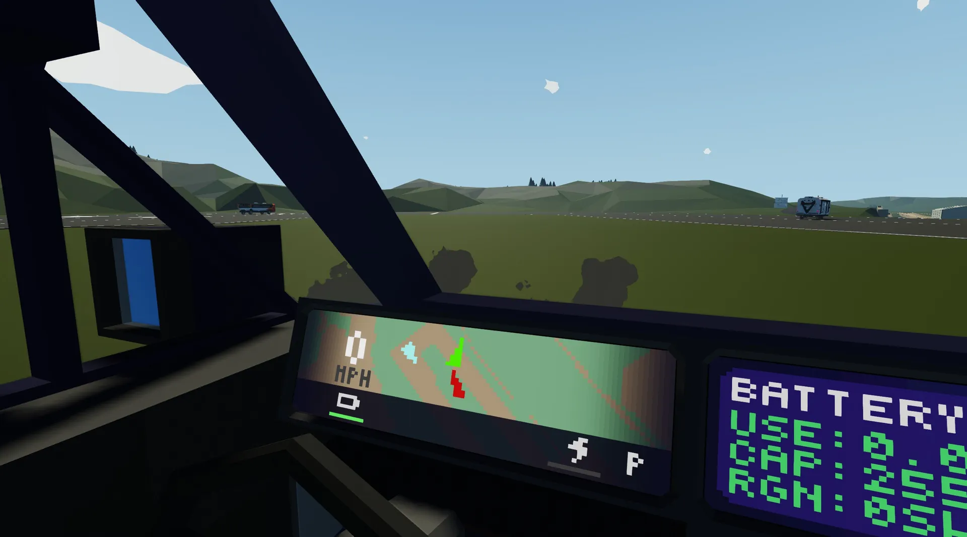 The map showing nearby SentyTek vehicles.