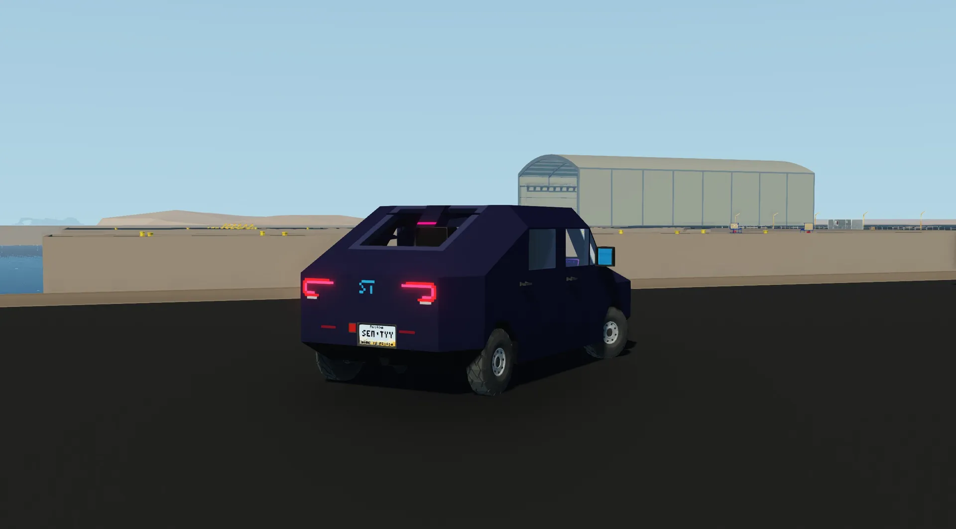 The exterior of the car or something
