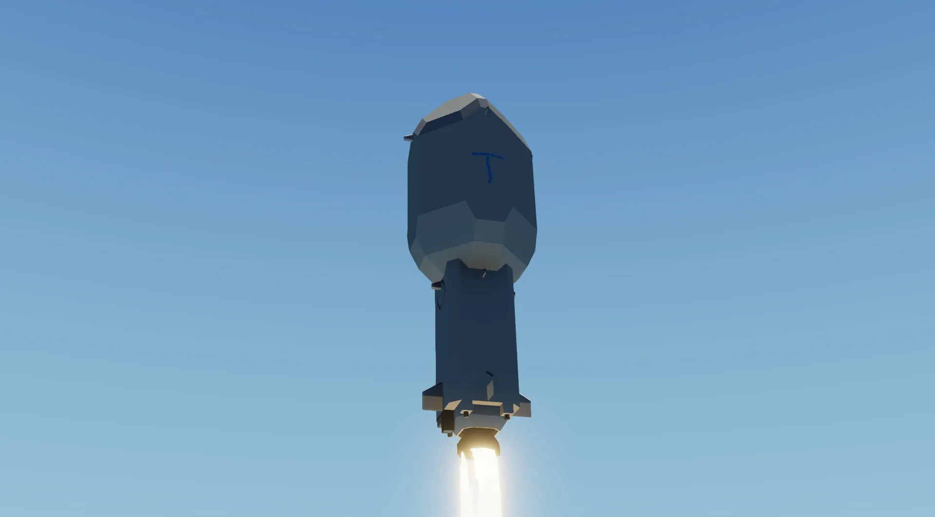 SWRT 11's payload fairing, shown here during flight.