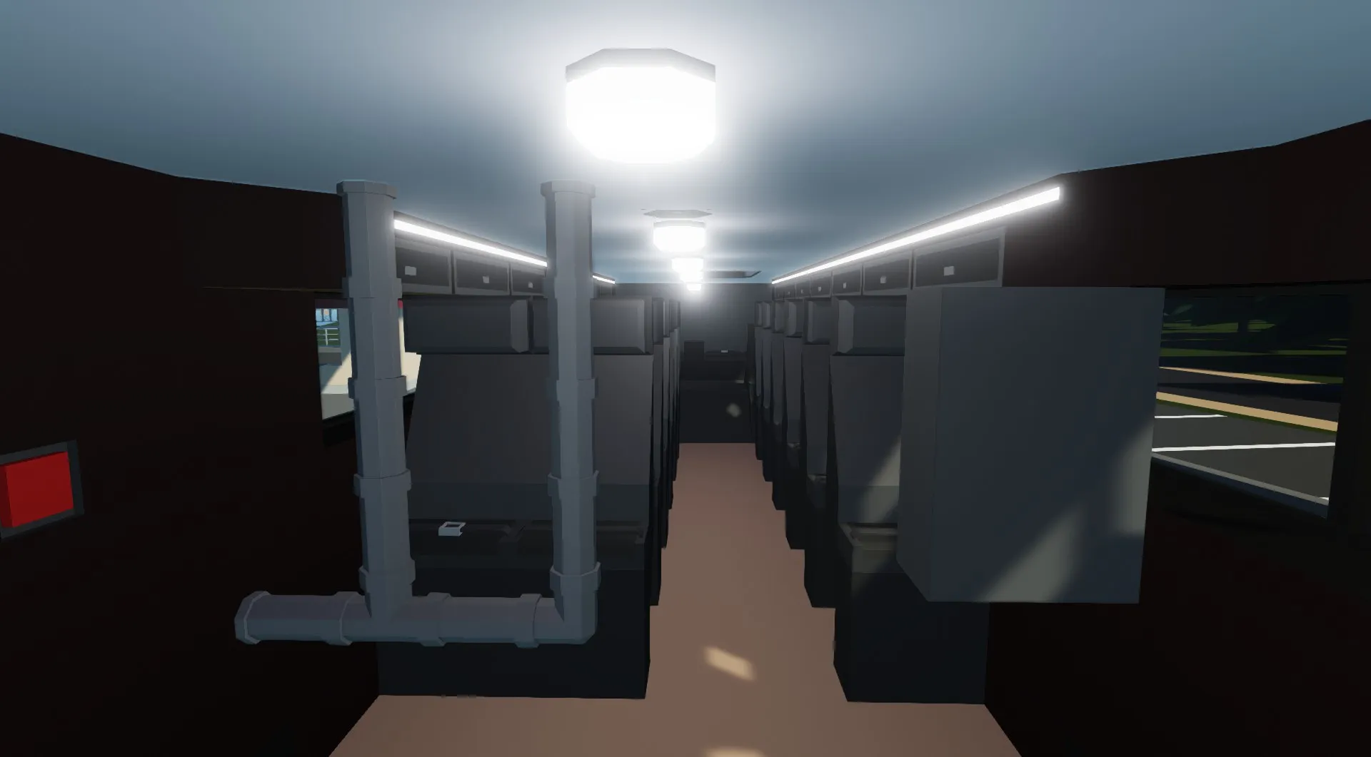 The luxurious interior of the Descheeto, featuring the new dashboard and slide-out driver seat