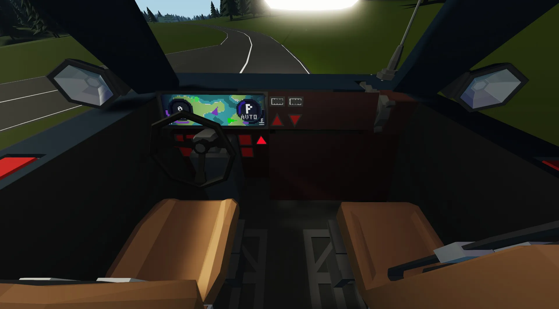 The interior of Peregrine, featuring a driver-focused dash powered by SenCar 5 Lite