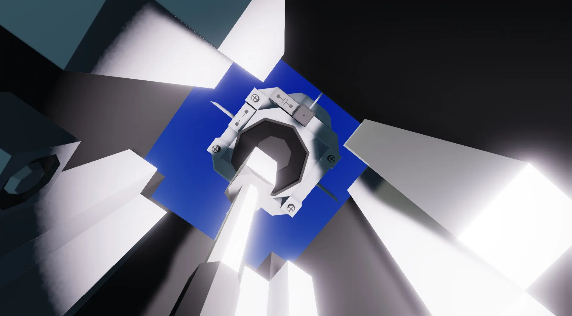 SWRT 11 stage separation with the booster and upper stage drifting apart from an interior camera view.